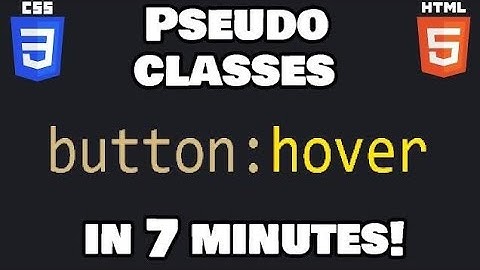 HOVER PSEUDO CLASS | LEARN CSS HOVER CLASS