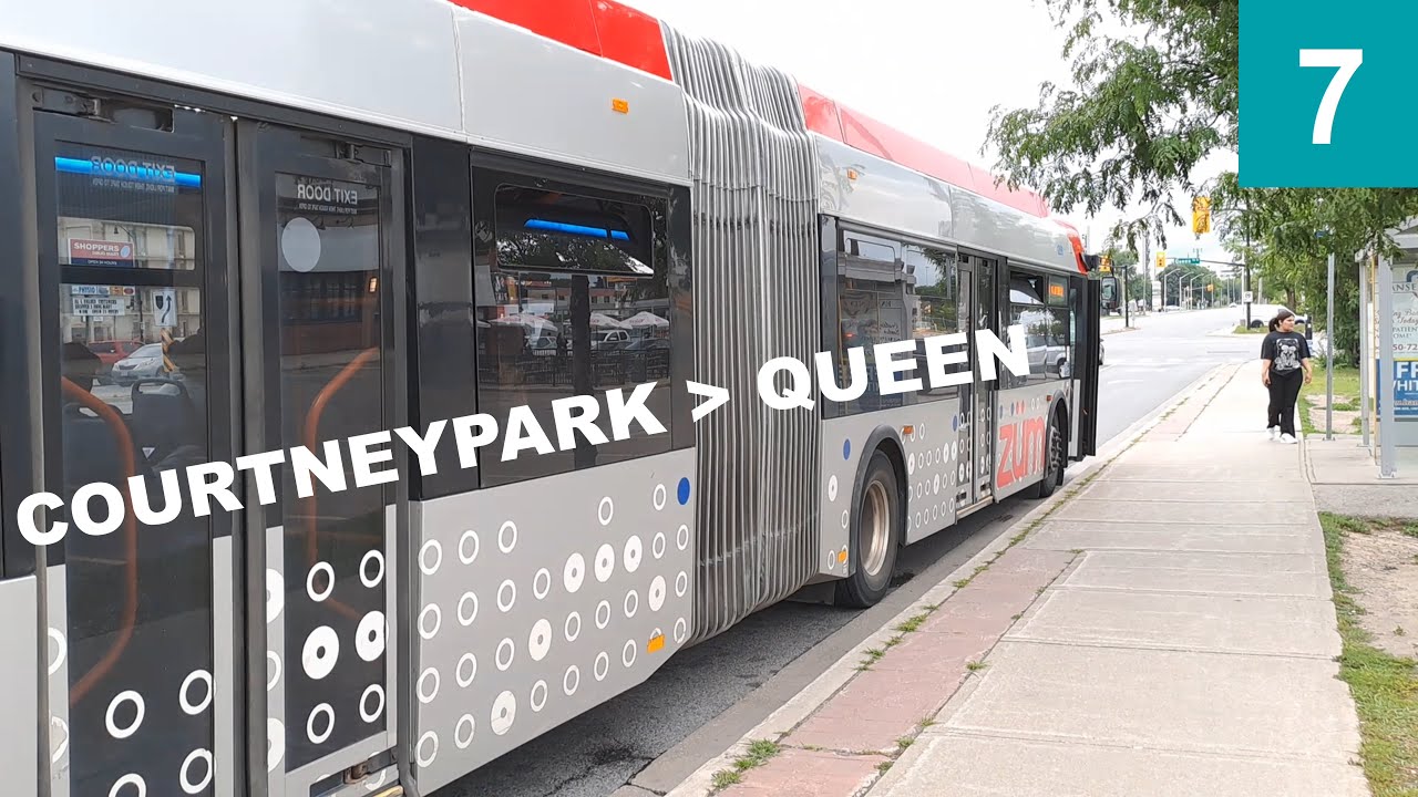 This is not a Zum line, why it use Zum bus?! Brampton Transit Line 7 from Courtneypark to Queen