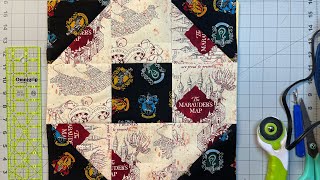 14 inch Harry Potter snowball quilt block tutorial