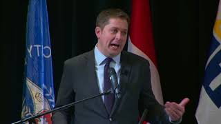 Opposition Leader Andrew Scheer speaks to the Mississauga Board of Trade