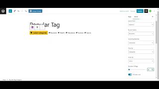 How to insert and customize Popular Tag block in WordPress