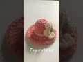 Tiny Crochet Hat Keychain | Pastel Orange | |Day 1/7