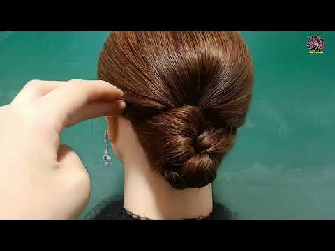 Quick and easy juda french bun hairstyle for short and medium hair ladies | Bun hairstyle for ladies