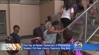 Students Return To School At Pennell Elementary