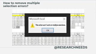 How to remove multiple selection errors