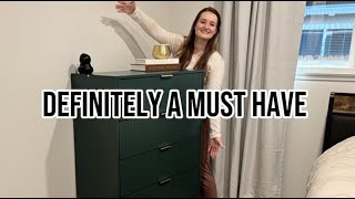MAISONARIA 5 Drawer Dresser Review | Modern Green Fluted Dresser with Gold Handles