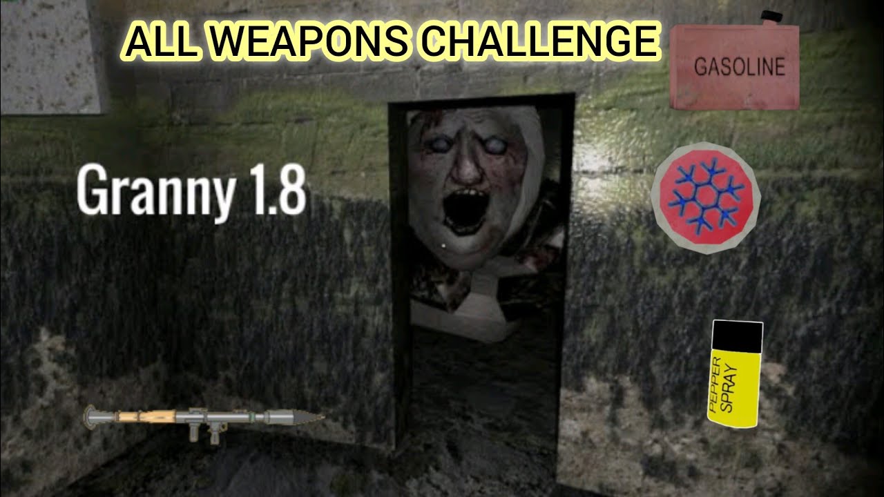 Using All Weapons To Kill Spider Angelina (Granny Version 1.8)