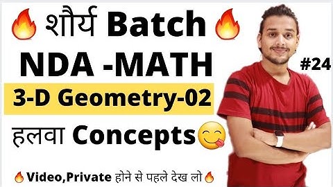 3-D Geometry-02|Shaurya Batch|Three Dimensional Geometry|Prannav Pandey