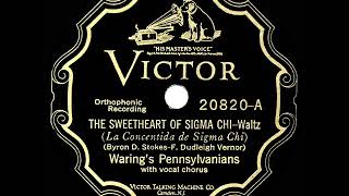 1927 HITS ARCHIVE: The Sweetheart Of Sigma Chi - Fred Waring (Tom Waring & band, vocal)