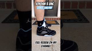 Jordan 5 UNC via grace_evelyny. Full review on my channel. #jordan #shoes #review #jordan5