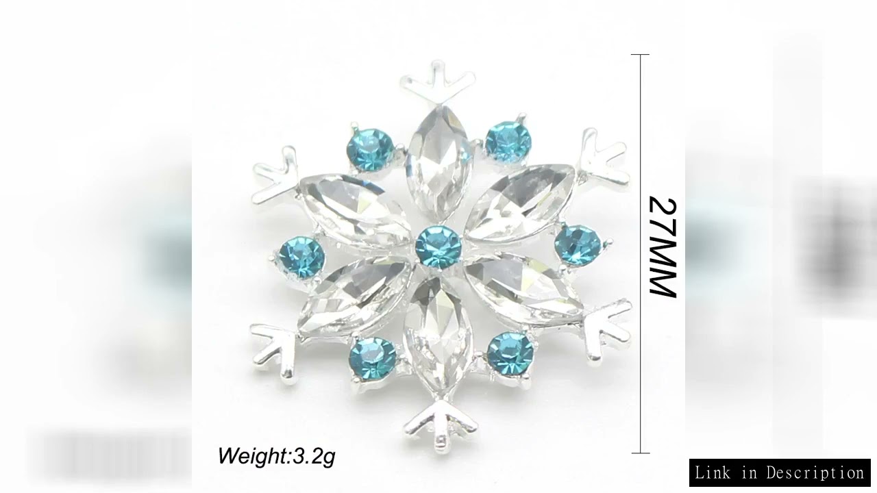 10pcs 27MM Color Snowflake Shaped Alloy Shiny Rhinestone Buckle Handmade Christmas Card Gift Box Dec