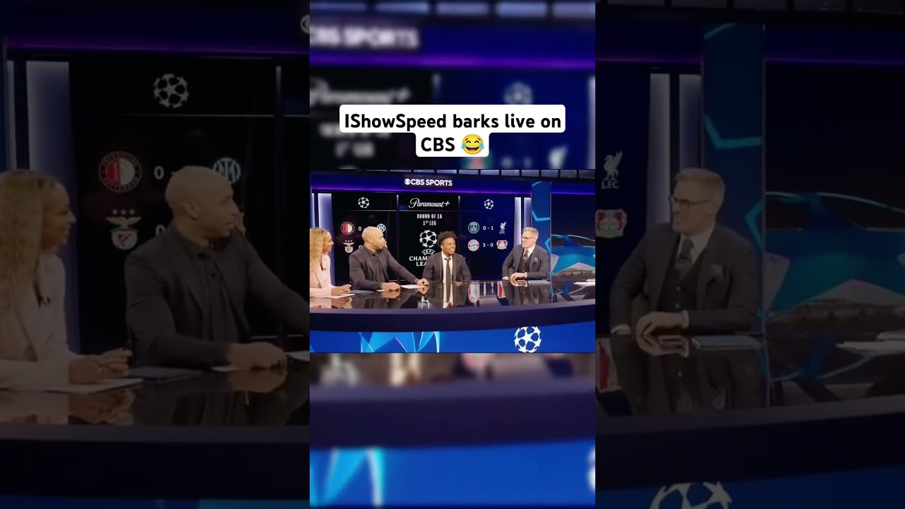 IShowSpeed barks live on CBS during his national TV appearance 