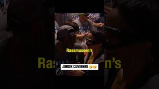 Junior Caminero’s a vibe in the locker room 😂