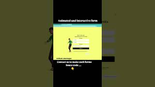 ✅ Animated and interactive  form ☝️#webdevelopment #webdesign #webdeveloper #digitalmarketing