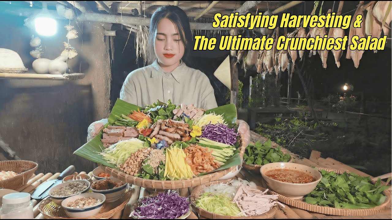 Harvesting Giant Kohlrabi, Selling at Market & Preparing Fresh Salad | Farm Life