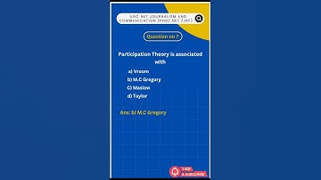 UGC NET Journalism and Mass Communication Paper 2 Question no 7