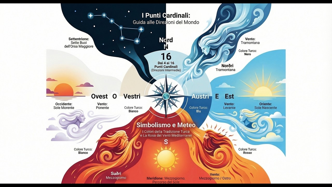 Punti Cardinali: Nord, Sud, Ovest, Est