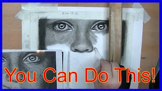 HOW TO DRAW Realistic Eyes and Nose #4 | Photorealism Lesson NO-TIMELAPSE