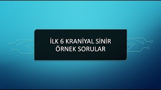 İlk 6 Kraniyal Sinir Örnek Sorular