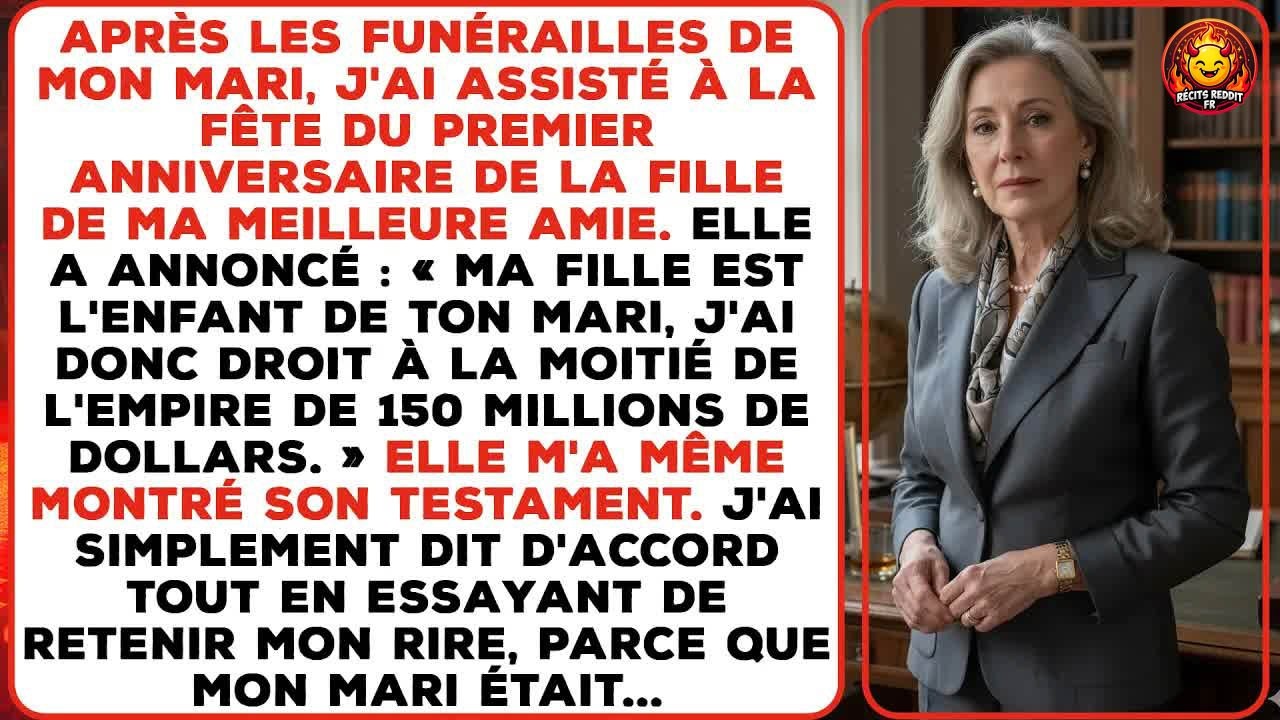 Ce samedi-là, six semaines après avoir enterré mon mari, j’ai dit « d’accord » devant douze témoins. Ma meilleure amie venait de poser sur la table de la salle de réception un testament qu’elle...