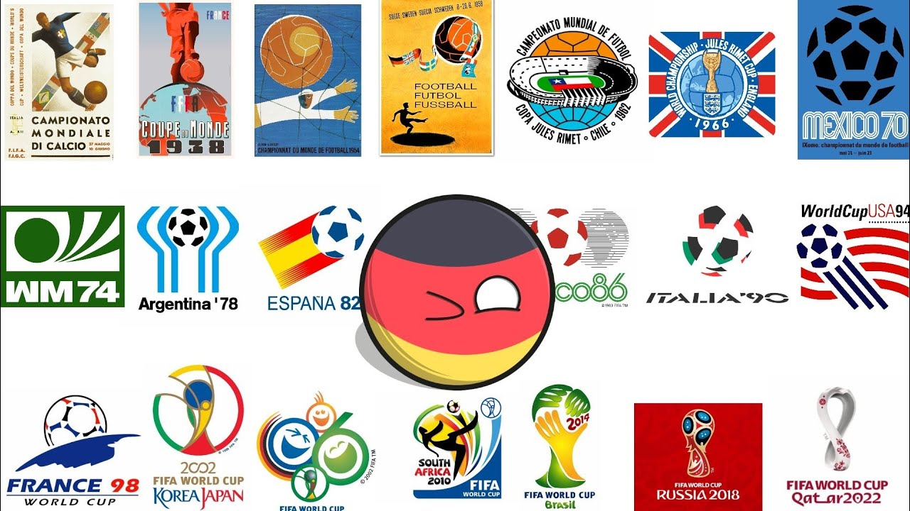 Historia de Alemania en los mundiales (1934 - 2022) Countryballs