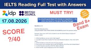 IELTS General Reading Practice Test with Answers 17.08.2026 - Test #275