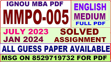 mmpo 005 solved assignment 2024 / mmpo 005 solved assignment 2023 / mmpo 005 assignment 2023-24