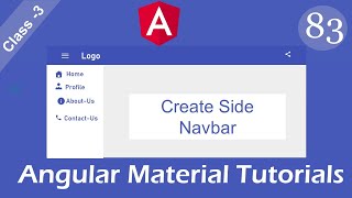 angular material side nav | how to create sidenav| angular material tutorials in telugu angular