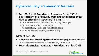 NIST Cybersecurity Framework Overview