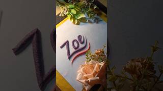 ❤️ Zoe name sand art ✨ personalized sand writing request done #sandart #sandwriting #zoe #asmr