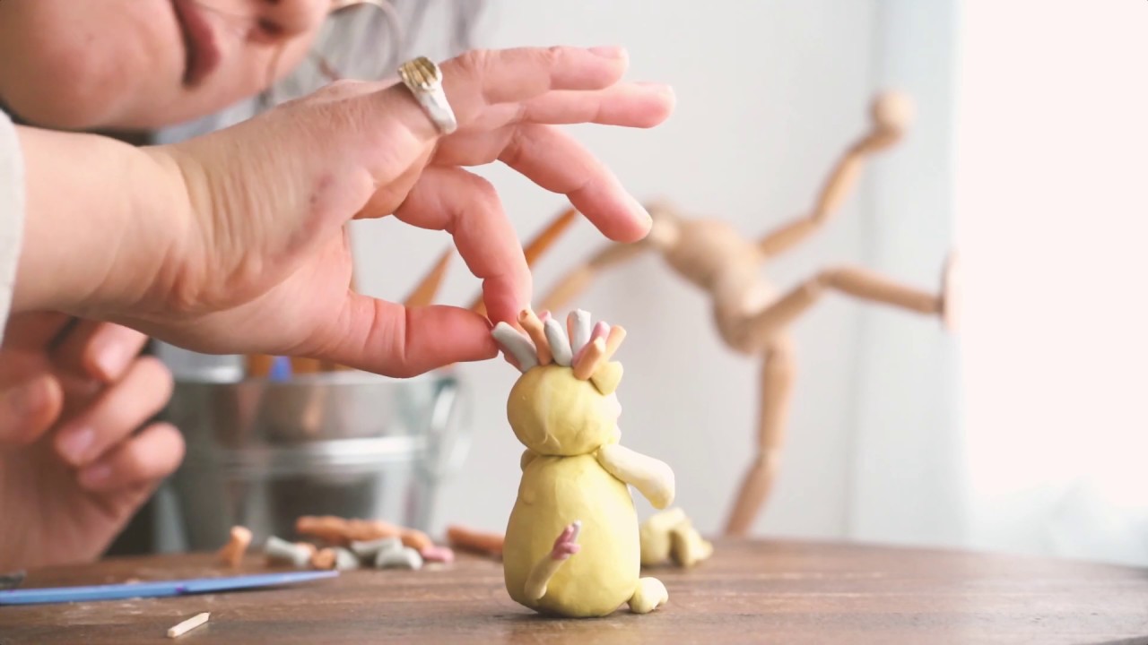 как слепить льва из пластилина. фрагменты + анимация - YouTube