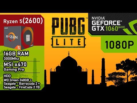 Ryzen 5 2600 With GTX 1060 6gb - 2019 - PUBG PC LITE At 1080p