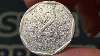 1981 France 2 Francs Coin • Values, Information, Mintage, History, and More