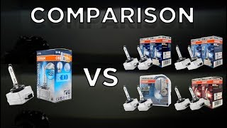 OSRAM 4300K OEM D1S vs. OSRAM 6000K CBH (Cool Blue Hyper) D1S Bulbs by  using Valeo D1 Projector. 