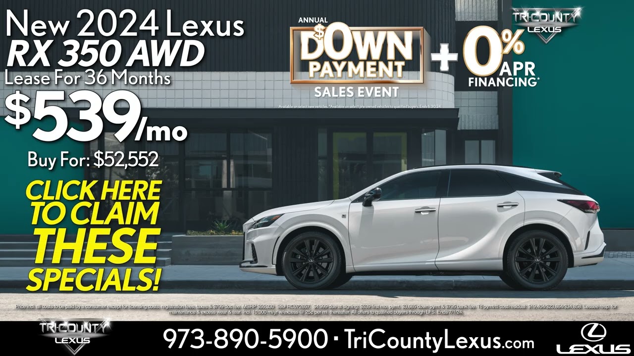 Annual $0 Down Payment Sales Event - June 2024