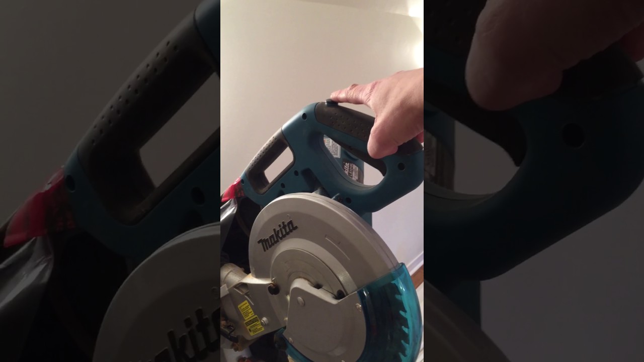 Makita mitre saw safety button hack YouTube