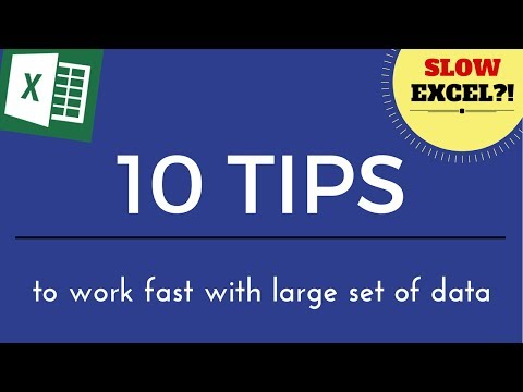 Top 10 tips to work fast with large sets of data