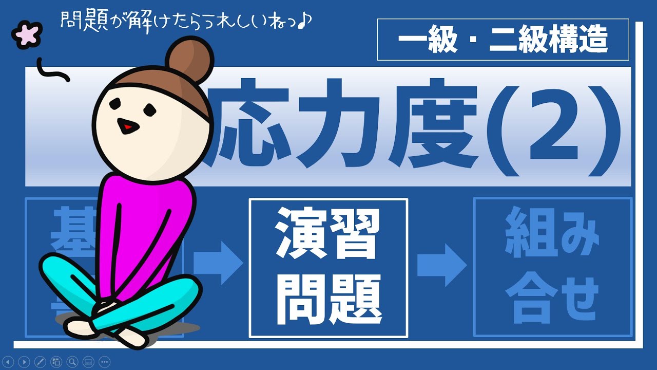 建築士試験【構造019】構造力学/応力度の演習問題（vol.0054）