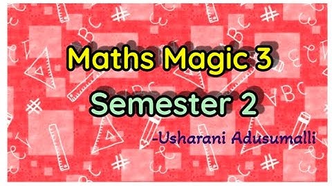 Maths Magic-3 ,Semester-2 ,3rd Class /Lesson plan /Ap New Syllabus /SCERT Model