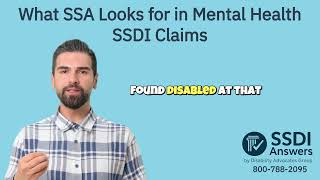 What SSA Looks for in Mental Health SSDI Claims