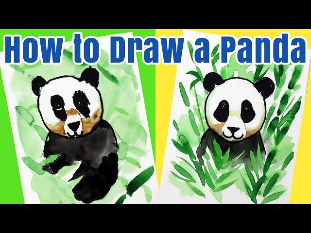 How to Draw a Panda Kids Watercolor Tutorial class=