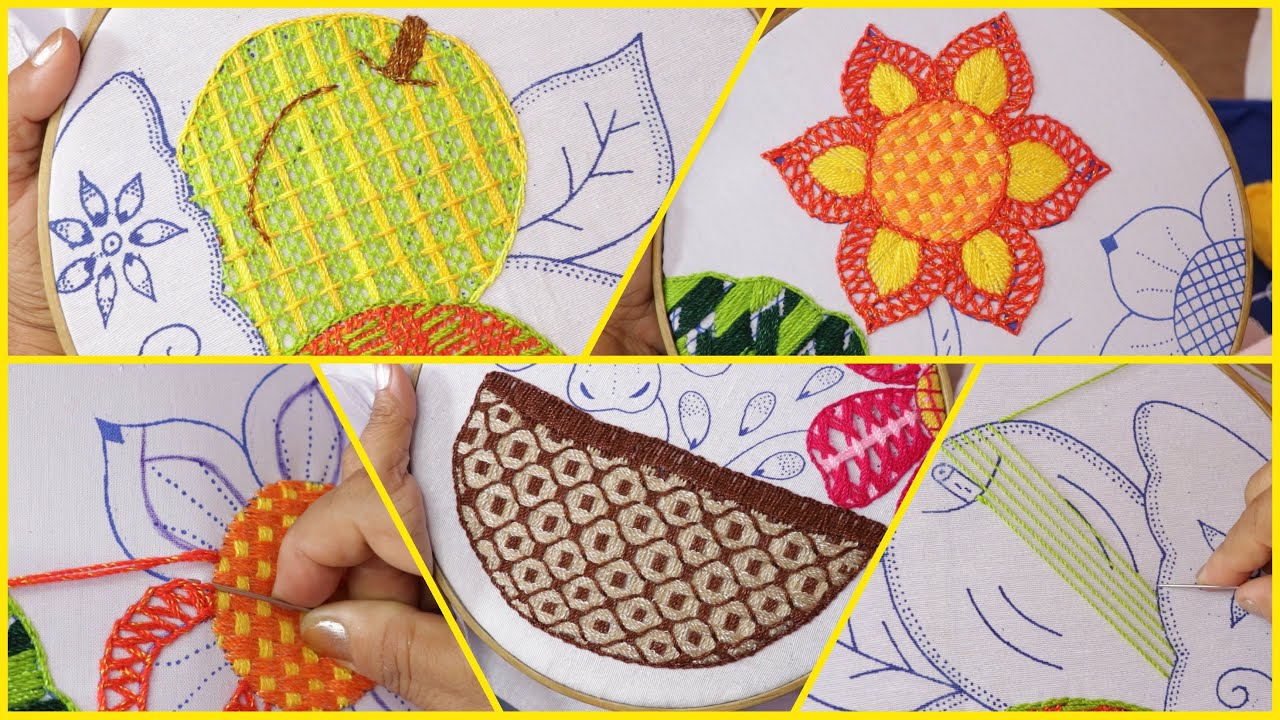 BORDADO FANTASÍA PUNTADAS FÁCILES Y RÁPIDAS  Hand embroidery #10 | EASY EMBROIDERY @BORDADOS FACILES