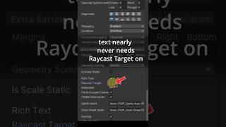 When should you turn Raycast Target OFF? #unity3d #ui
