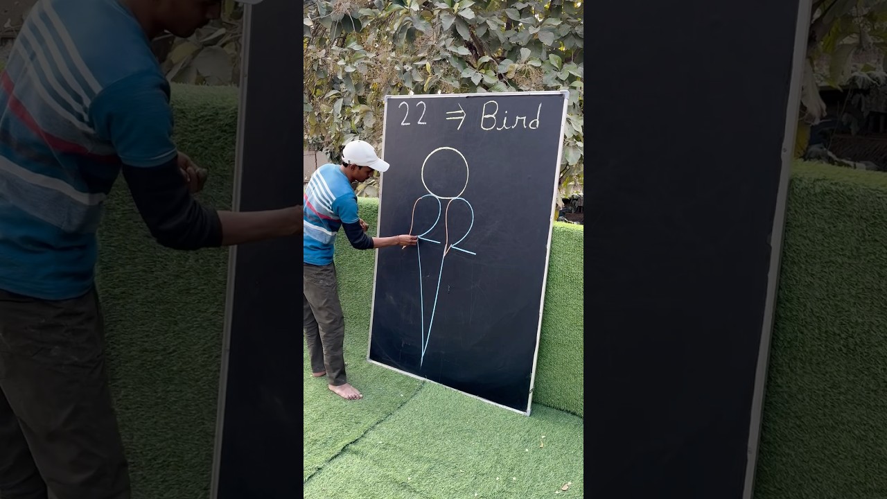 Bird drawing Using 22 Number with step by step | 