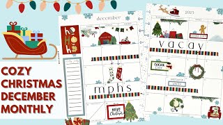 PLAN WITH ME | COZY CHRISTMAS DECEMBER MONTHLY SPREAD | THE HAPPY PLANNER