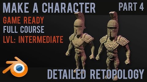 Character modelling tutorial- part 4 - detailed retopology - 2018