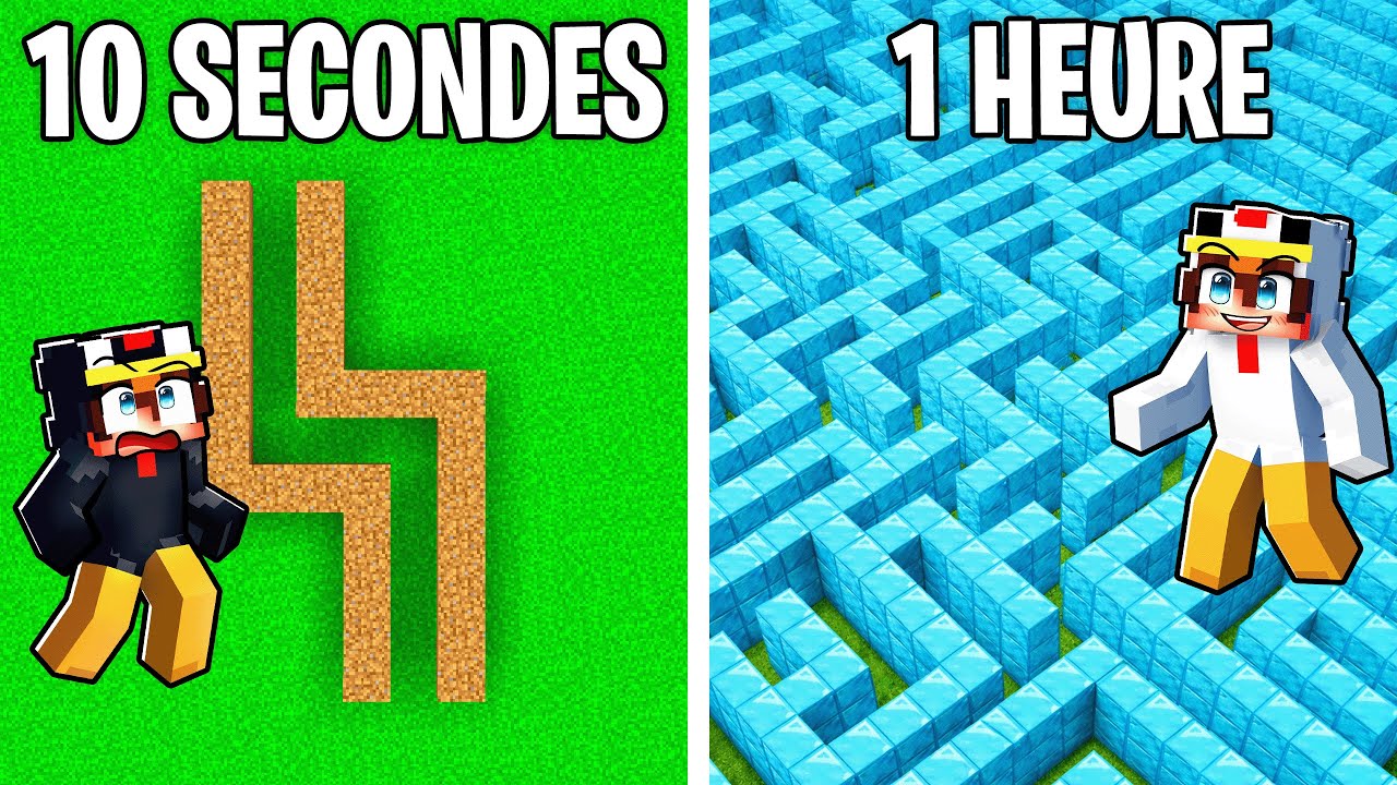 J’ai Construis un LABYRINTHE GÉANT en 10 SECONDES vs 1 HEURE !
