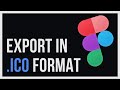 How to export in .ico format in figma??