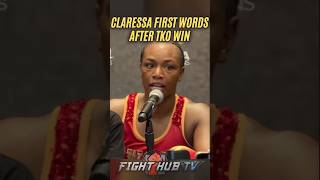 Claressa Shields FIRST WORDS after TKO win over Scott!