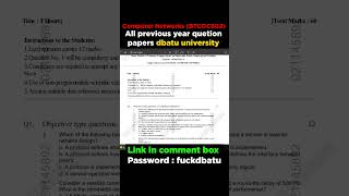 Computer Networks dbatu university all previous year quetion paper (CN) sem 6 #shorts #dbatu